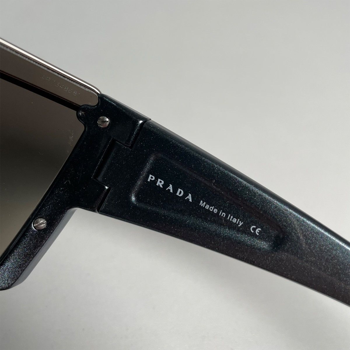 Prada PRADA 80’s Silver Mask Sunglasses Size ONE SIZE - 9 Thumbnail