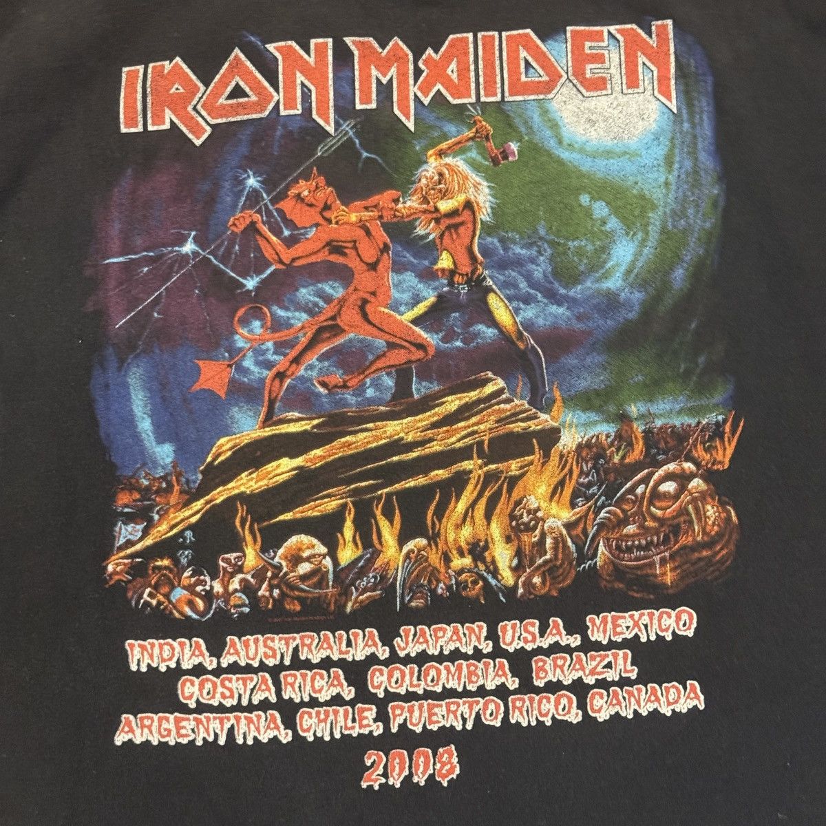 Vintage Black Vintage Iron Maiden Band Tee Size US S / EU 44-46 / 1 - 3 Thumbnail
