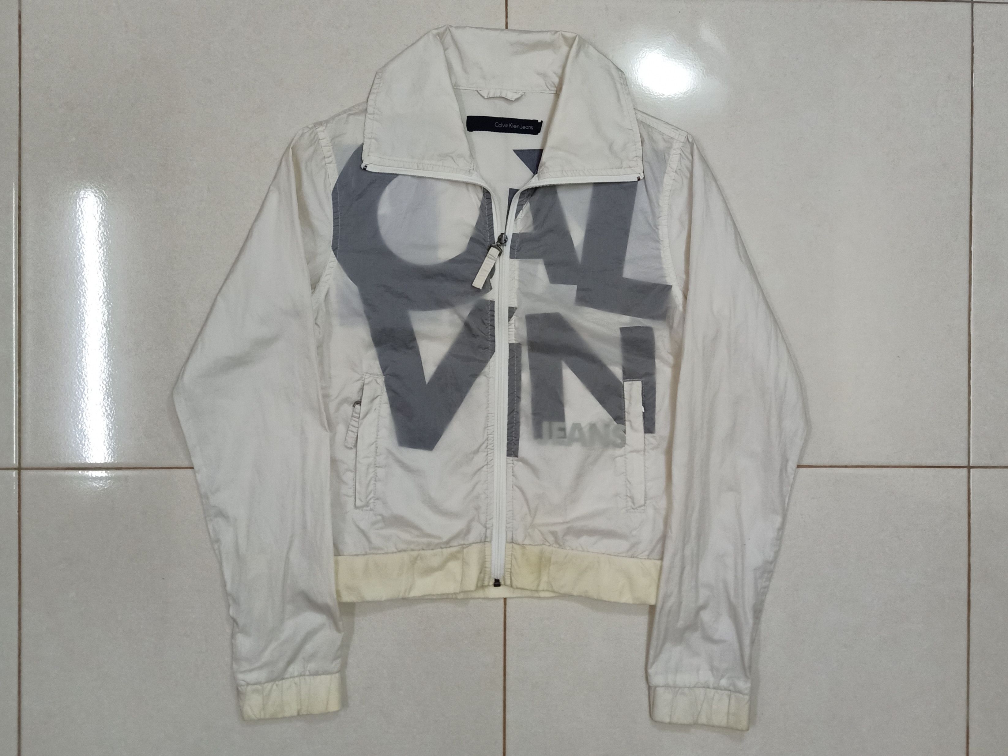 Calvin Klein CALVIN KLIEN JEANS Transparent Big Logo Windbreaker Jacket. Size S / US 4 / IT 40 - 12 Thumbnail