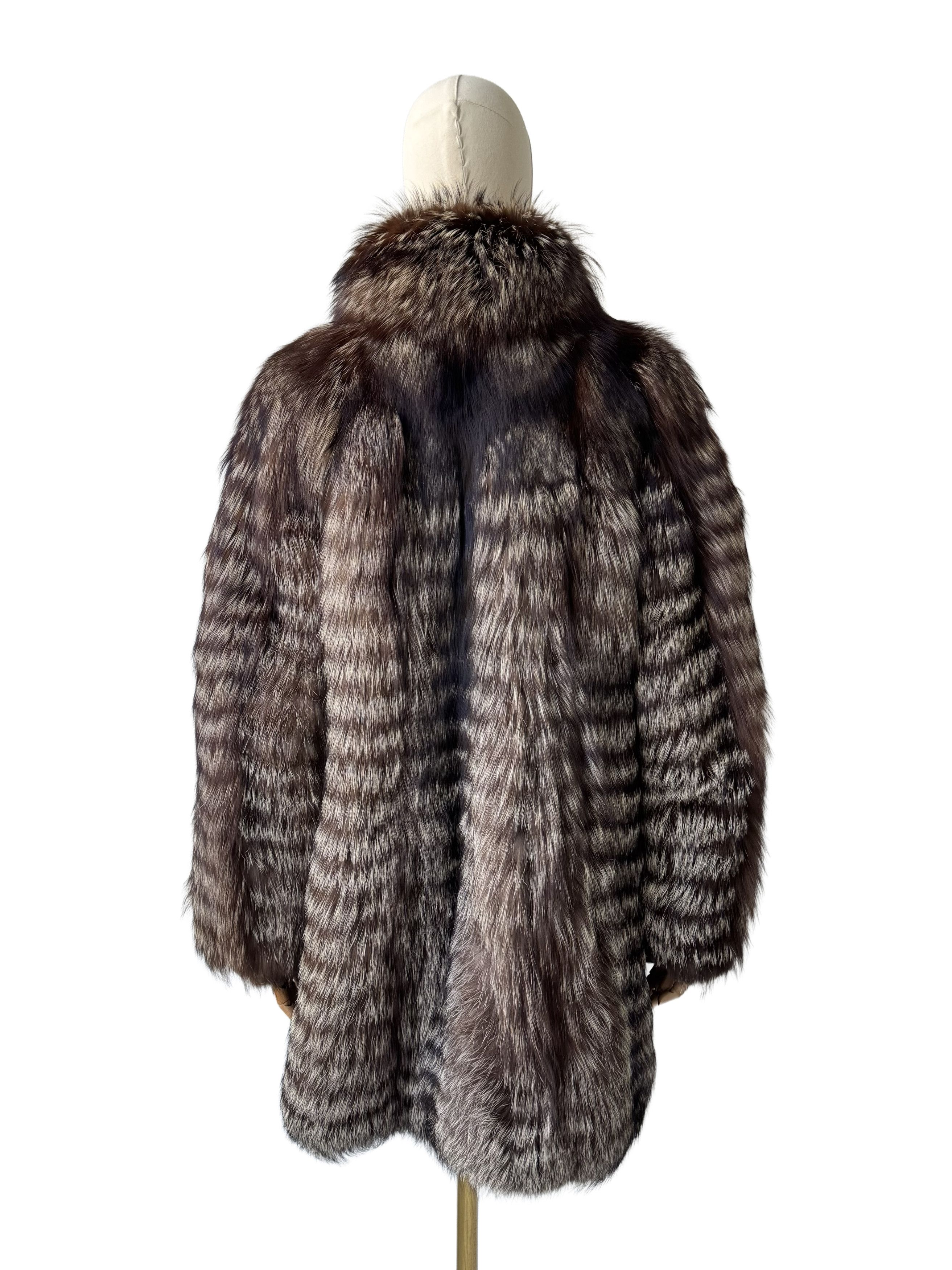 Vintage Vintage Real Fur Coat Brown Long Fur Jacket Winter Luxury Size XL / US 12-14 / IT 48-50 - 4 Thumbnail