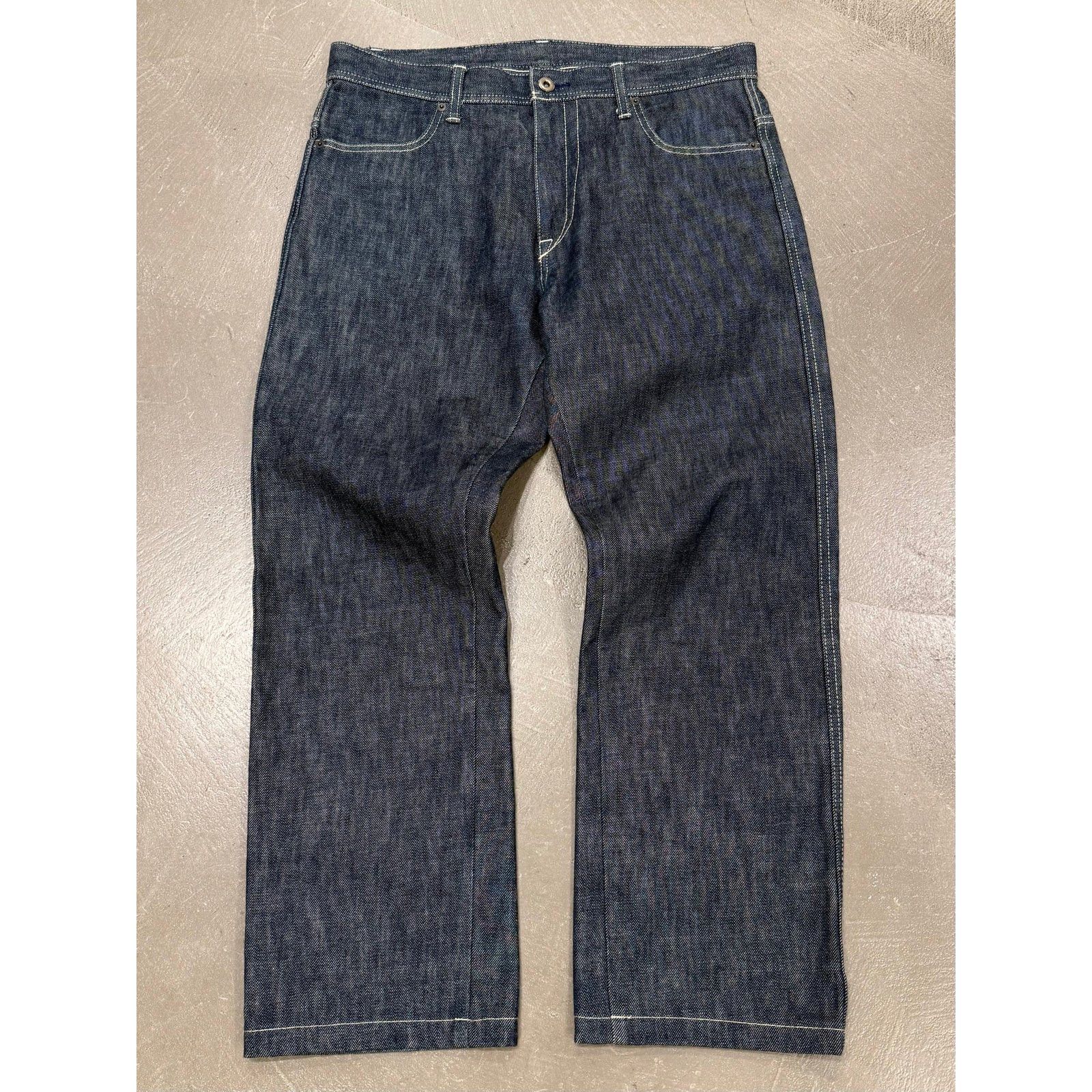 Yohji Yamamoto 2000s Yohji Yamamoto raw wide leg jeans Size ONE SIZE - 1 Thumbnail