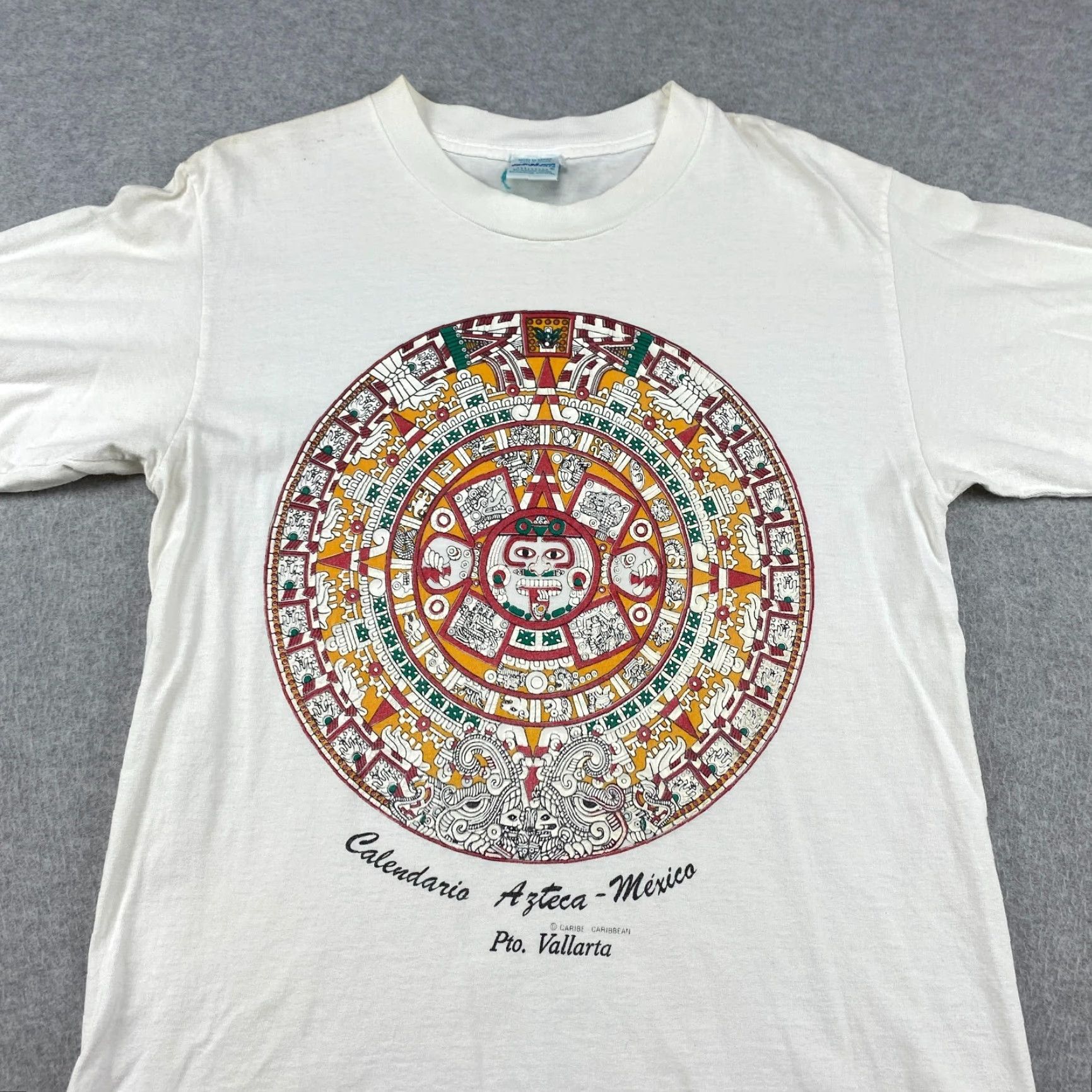 Vintage VINTAGE Caribe Caribbean Shirt Mens M White Logo Graphic Print Mexico Theme Size US M / EU 48-50 / 2 - 2 Thumbnail