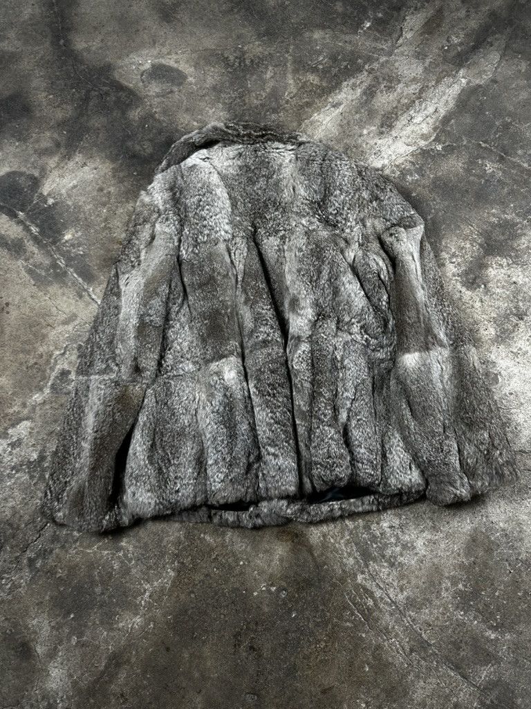 Vintage 90s Vintage Real Fur Rabbit Coat Jacket Avant Garde Size L / US 10 / IT 46 - 4 Thumbnail