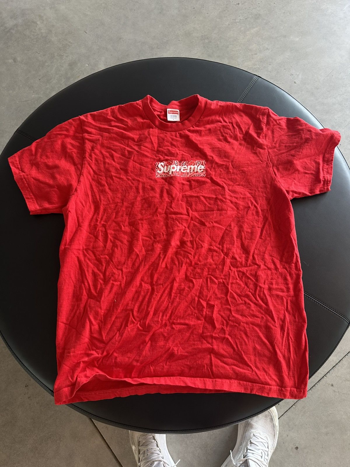 Supreme Supreme Box Logo Bandana Tee Red Size US L / EU 52-54 / 3 - 1 Thumbnail