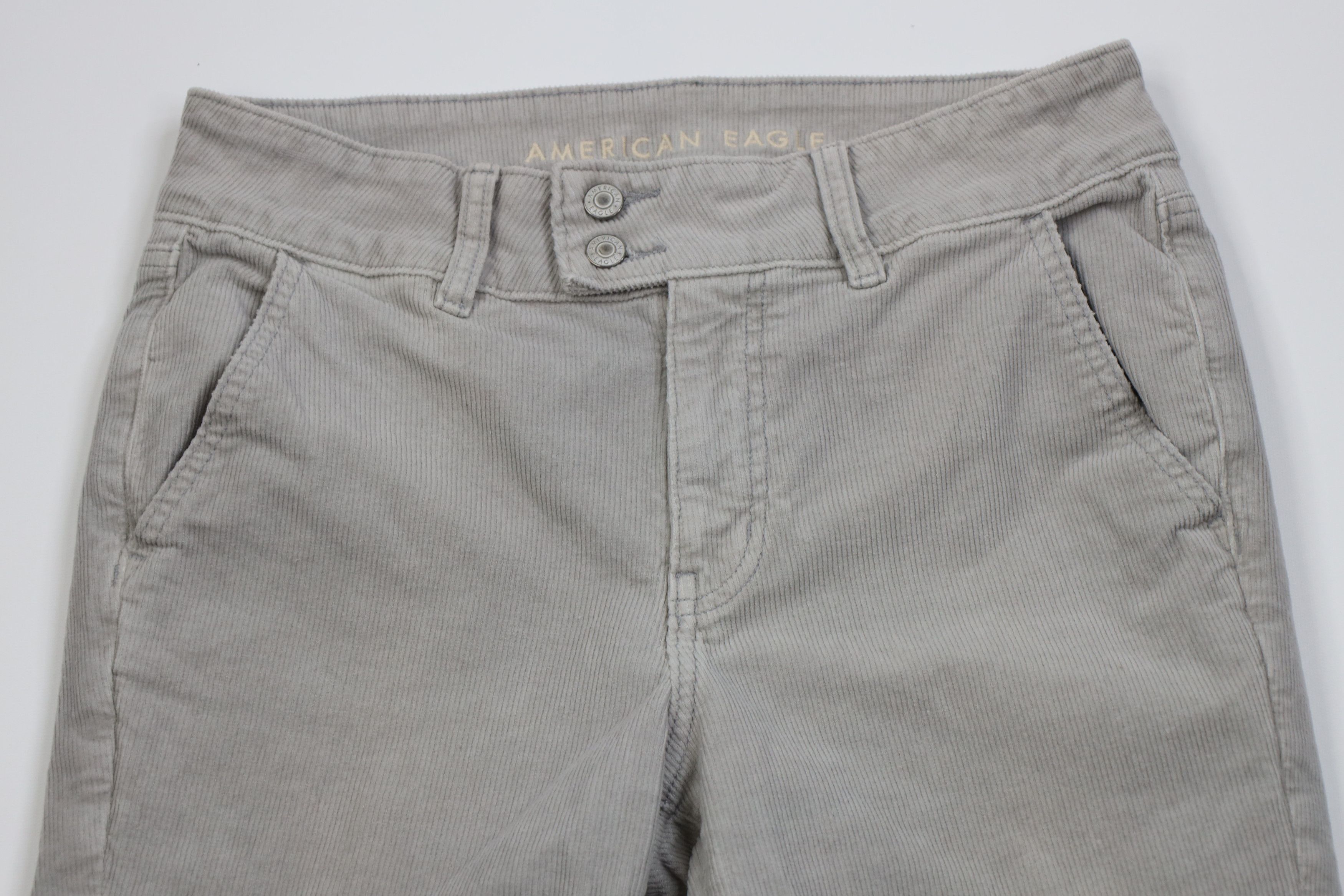 American Eagle Outfitters Vintage Y2K American Eagle Bootcut Corduroy Pants Gray Size 28" / US 6 / IT 42 - 2 Thumbnail