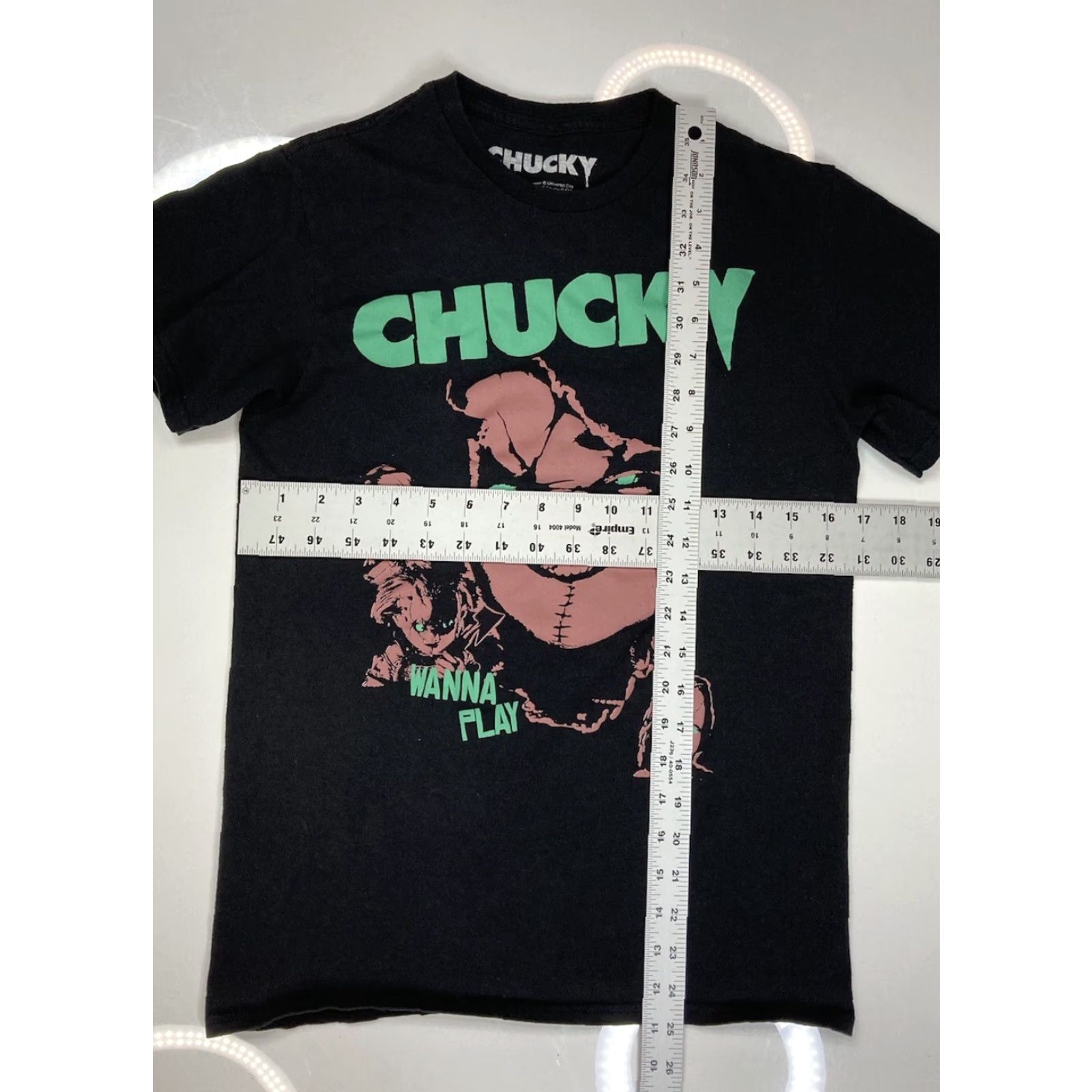 Vintage Chucky Shirt Women Small Black Short Sleeve Crew Neck Pullover T-Shirt Halloween Horror Movie Size S / US 4 / IT 40 - 5 Thumbnail
