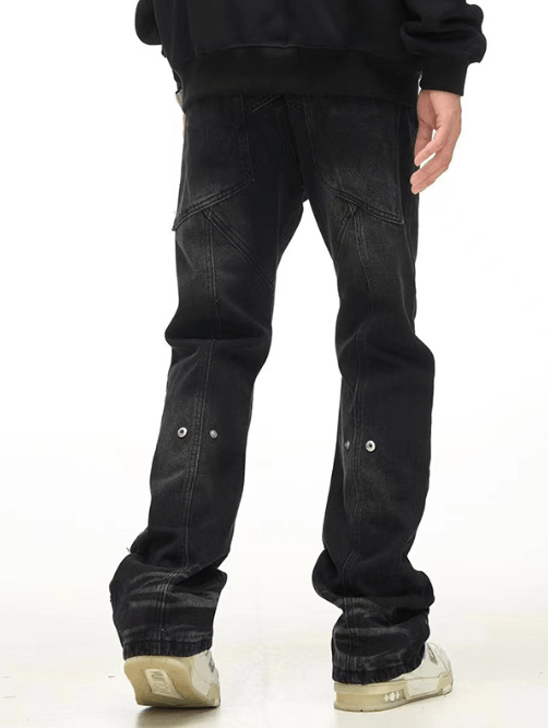 Japanese Brand × Jean Retro street patchwork pockets straight loose jeans y2k Size US 32 / EU 48 - 4 Thumbnail