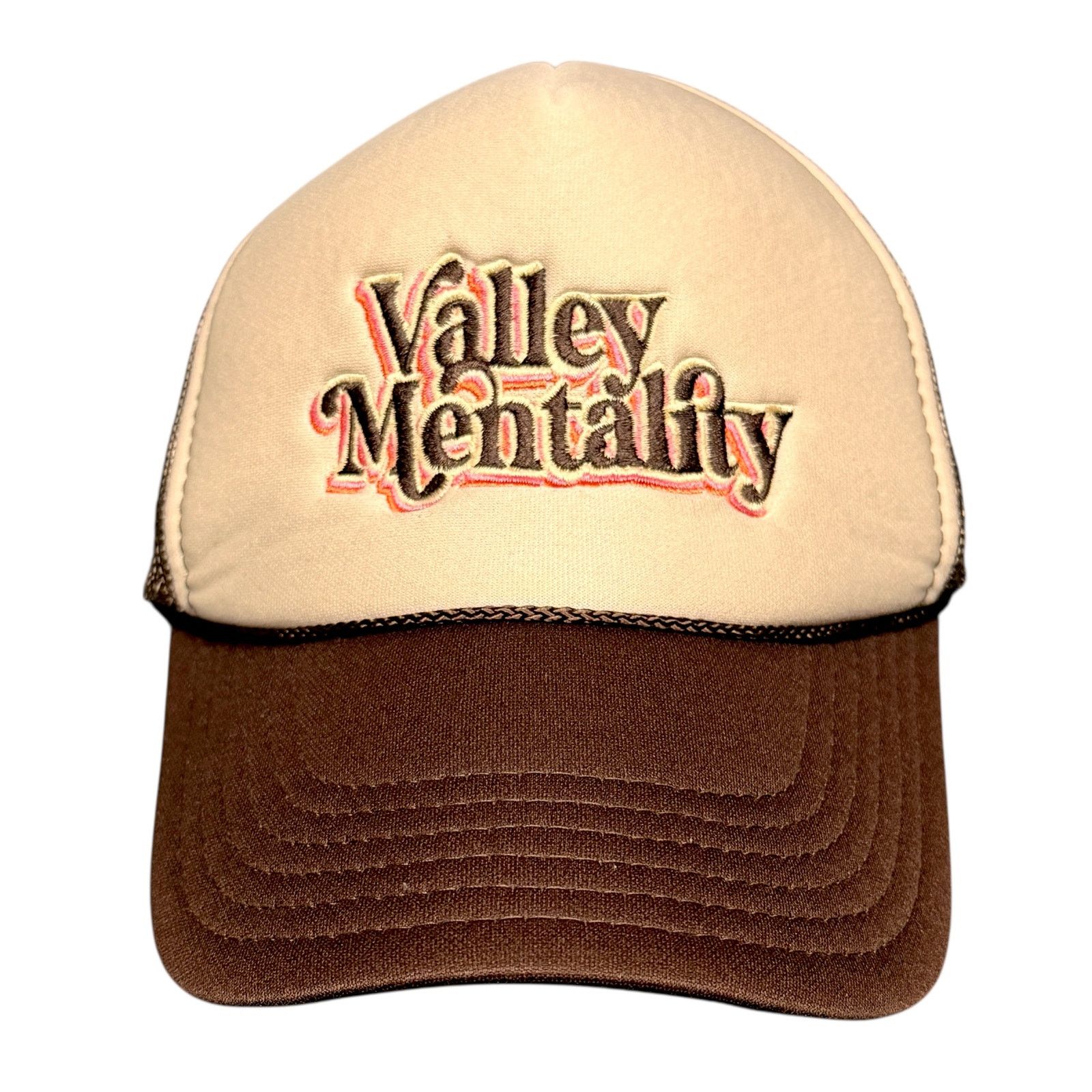 Otto Valley Mentality Brown Foam Mesh Trucker Hat Bravo Otto Size ONE SIZE - 2 Thumbnail