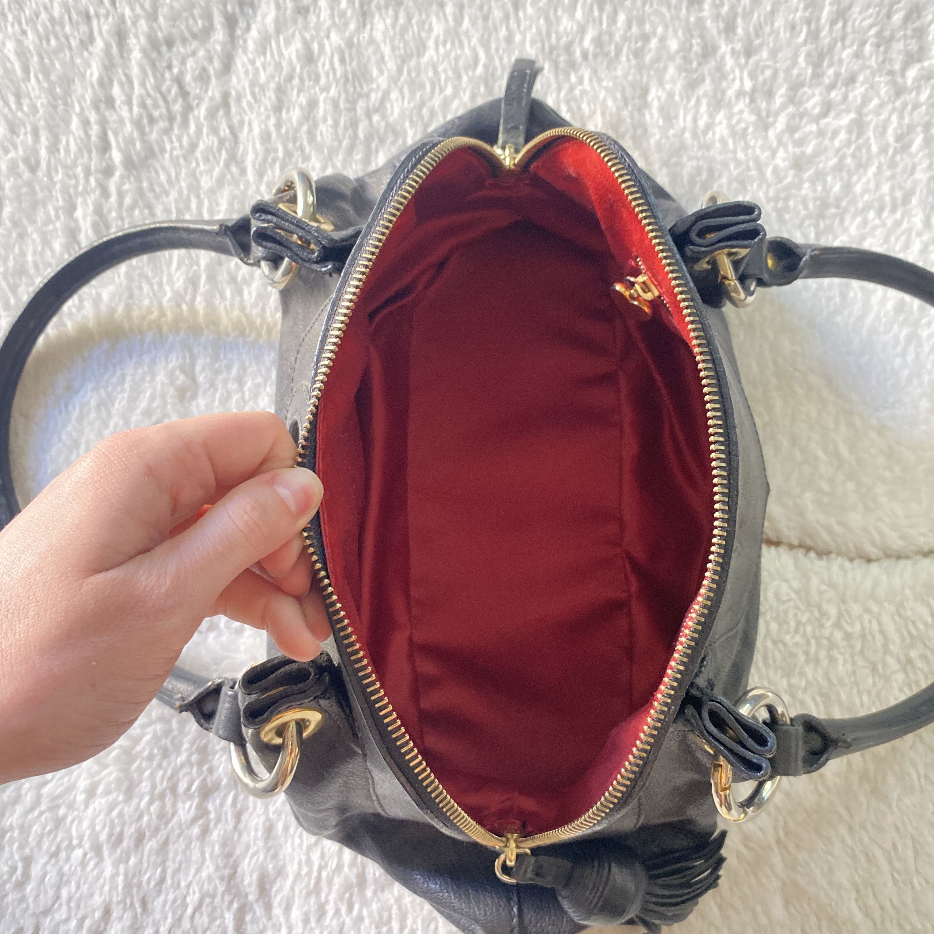Moschino Vintage Moschino Black Leather Shoulder Bag Size ONE SIZE - 10 Thumbnail
