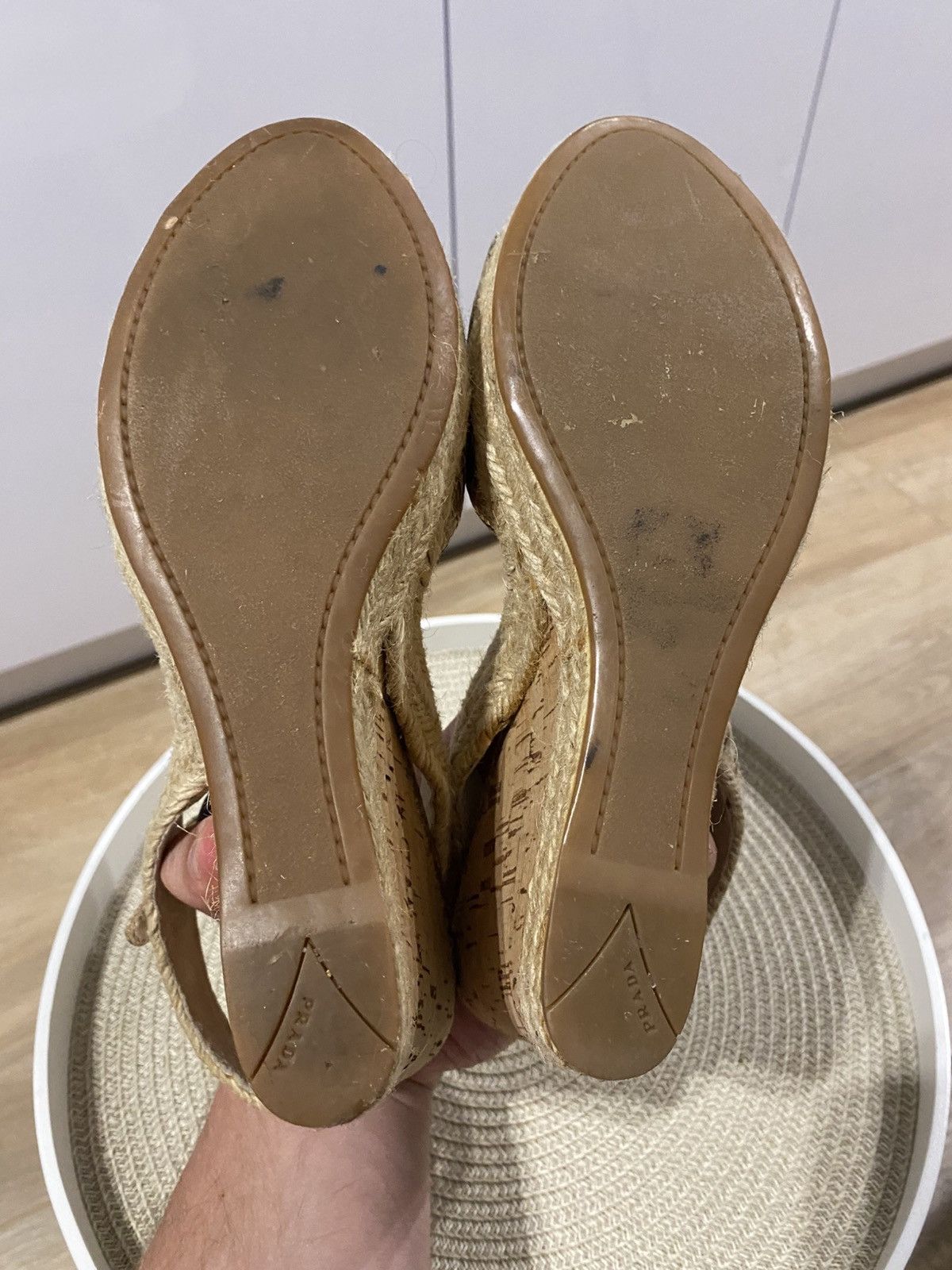 Prada Prada Bow Sandals with Ankle Strap Gold Snakeskin Leather Size US 11 / IT 41 - 15 Thumbnail