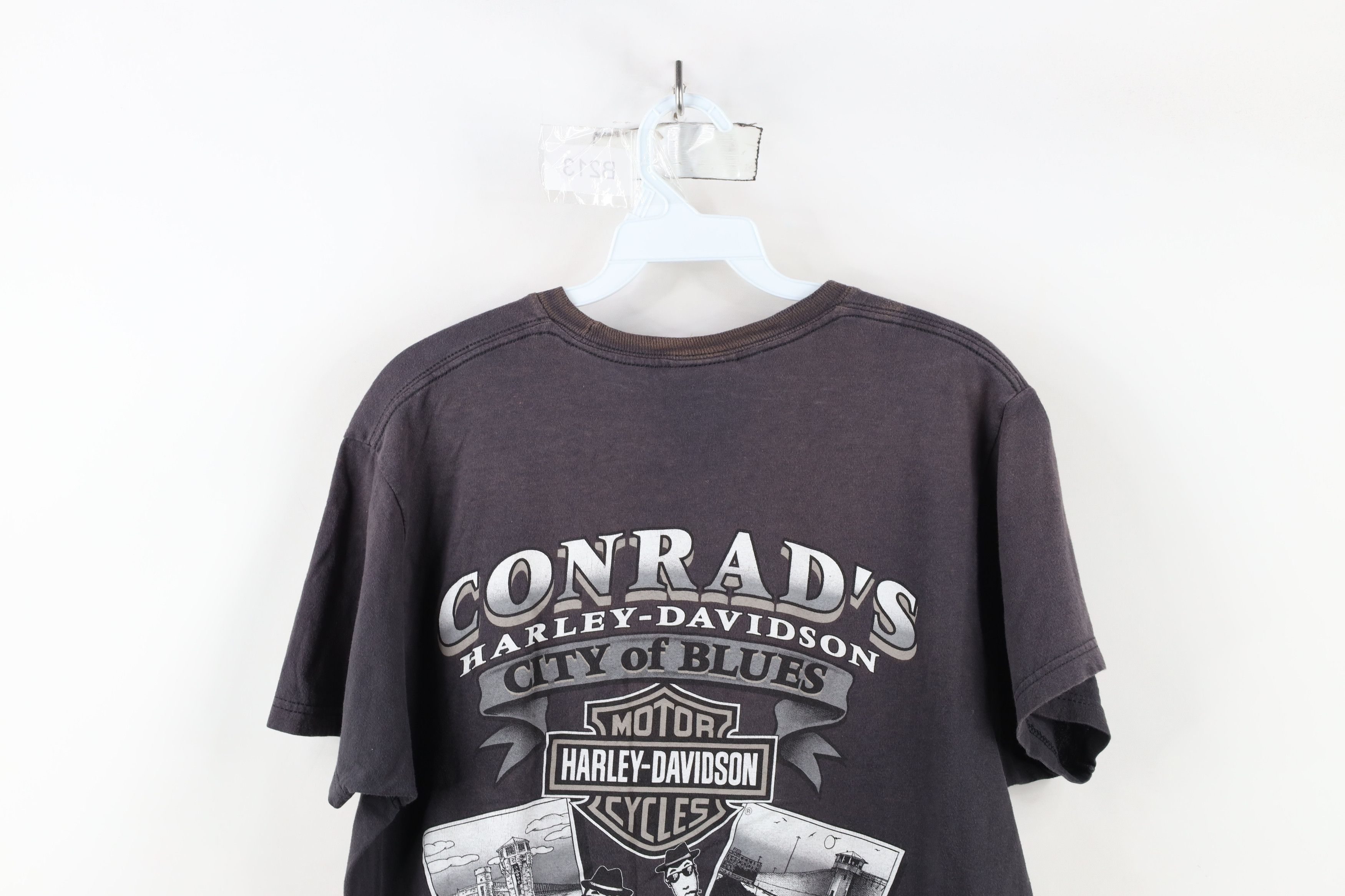 Harley Davidson × Vintage Vintage Y2K Harley Davidson Tribal Skull Barbwire T-Shirt Size US L / EU 52-54 / 3 - 14 Thumbnail