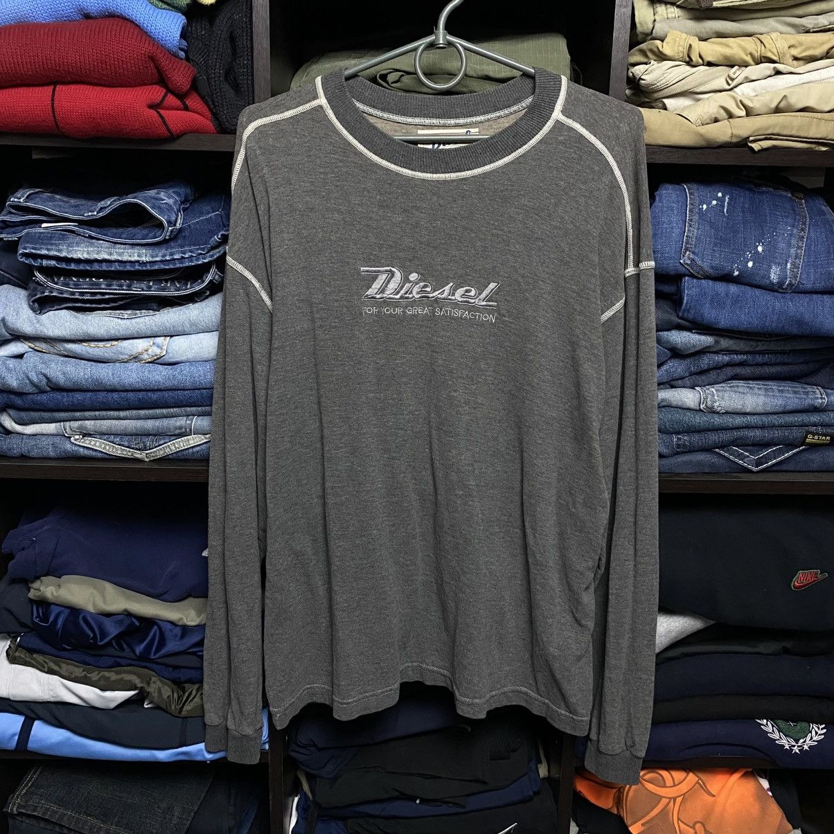 Diesel Vintage Diesel Big Logo y2k japanese opium 90’s longsleeve Size US M / EU 48-50 / 2 - 1 Thumbnail