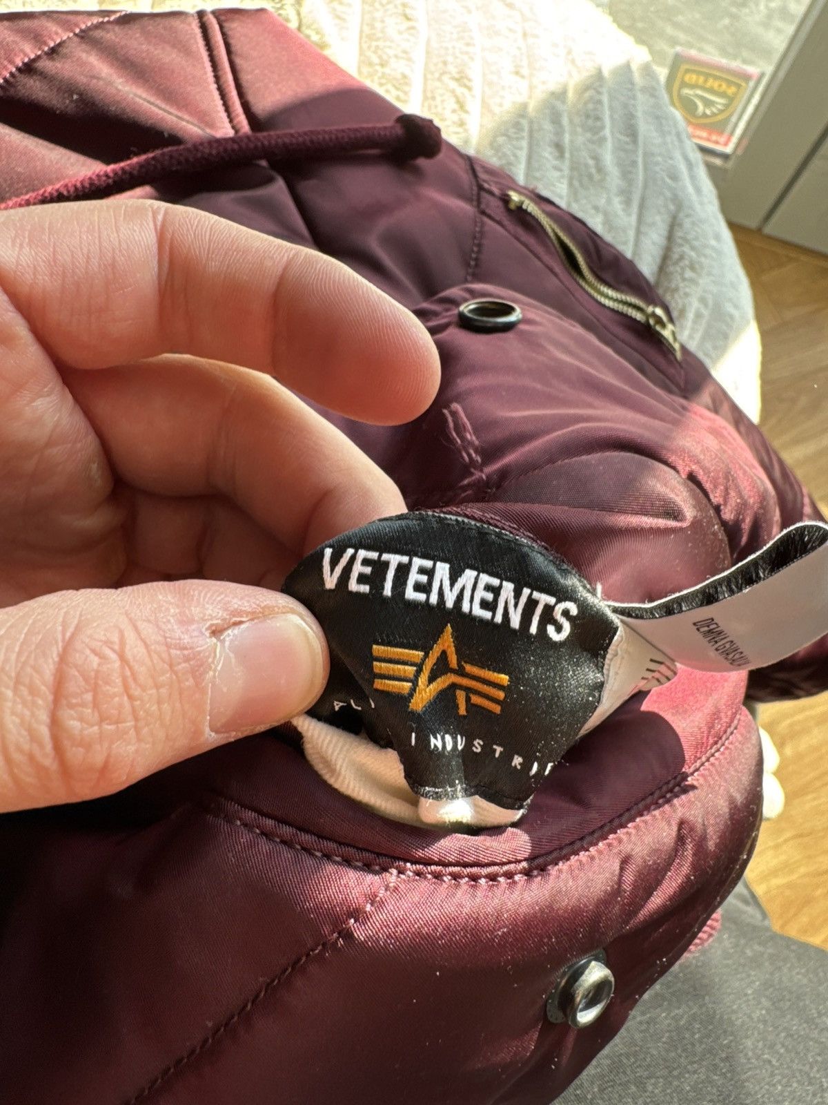 Alpha Industries × Vetements ‼️RARE‼️ VETEMENTS X ALPHA MA-1 BURGUNDY BOMBER JACKET HYPE Size US XS / EU 42 / 0 - 10 Thumbnail