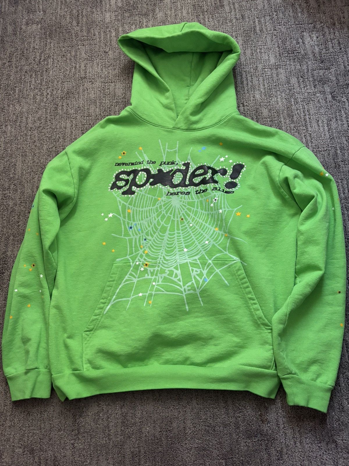 Sp5der Punk V2 Rhinestone Hoodie