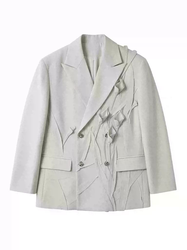 Other Iris Blossom Linen Suit Set Size 38S - 4 Thumbnail
