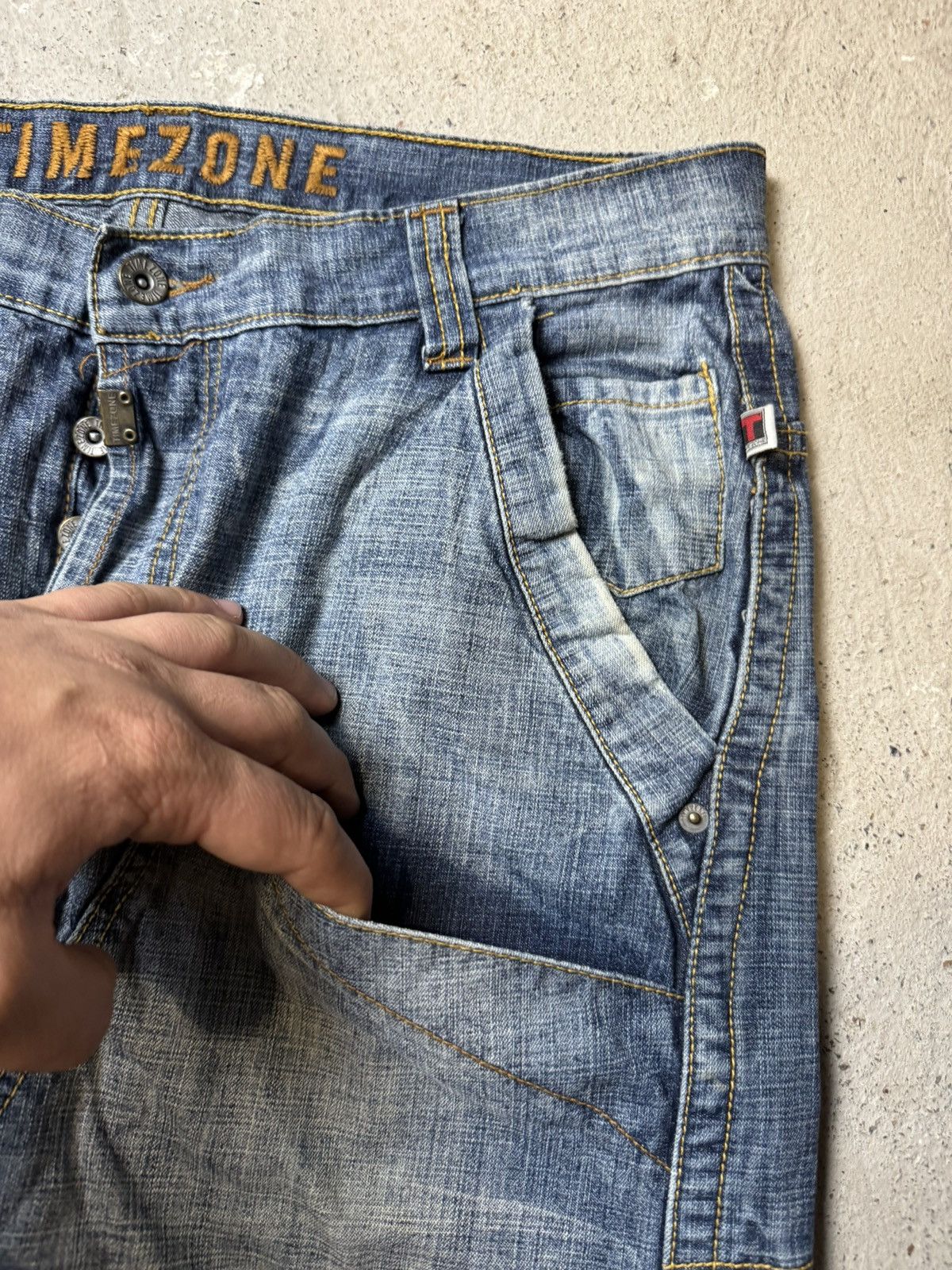 Vintage Y2K Timezone Multipocket Denim Star Pants