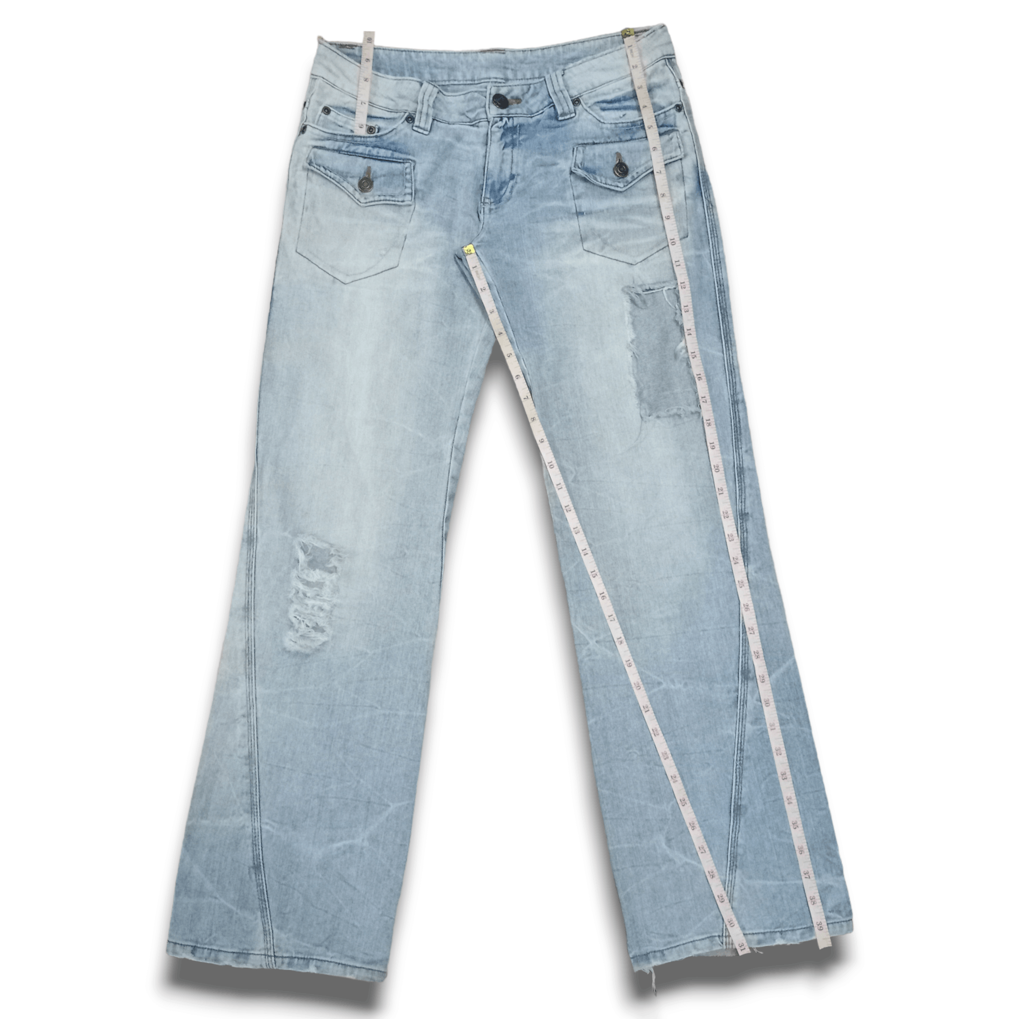 Japanese Brand Vintage Japanese Brand Bush Style Ripped Studded Jeans Size US 31 - 10 Thumbnail