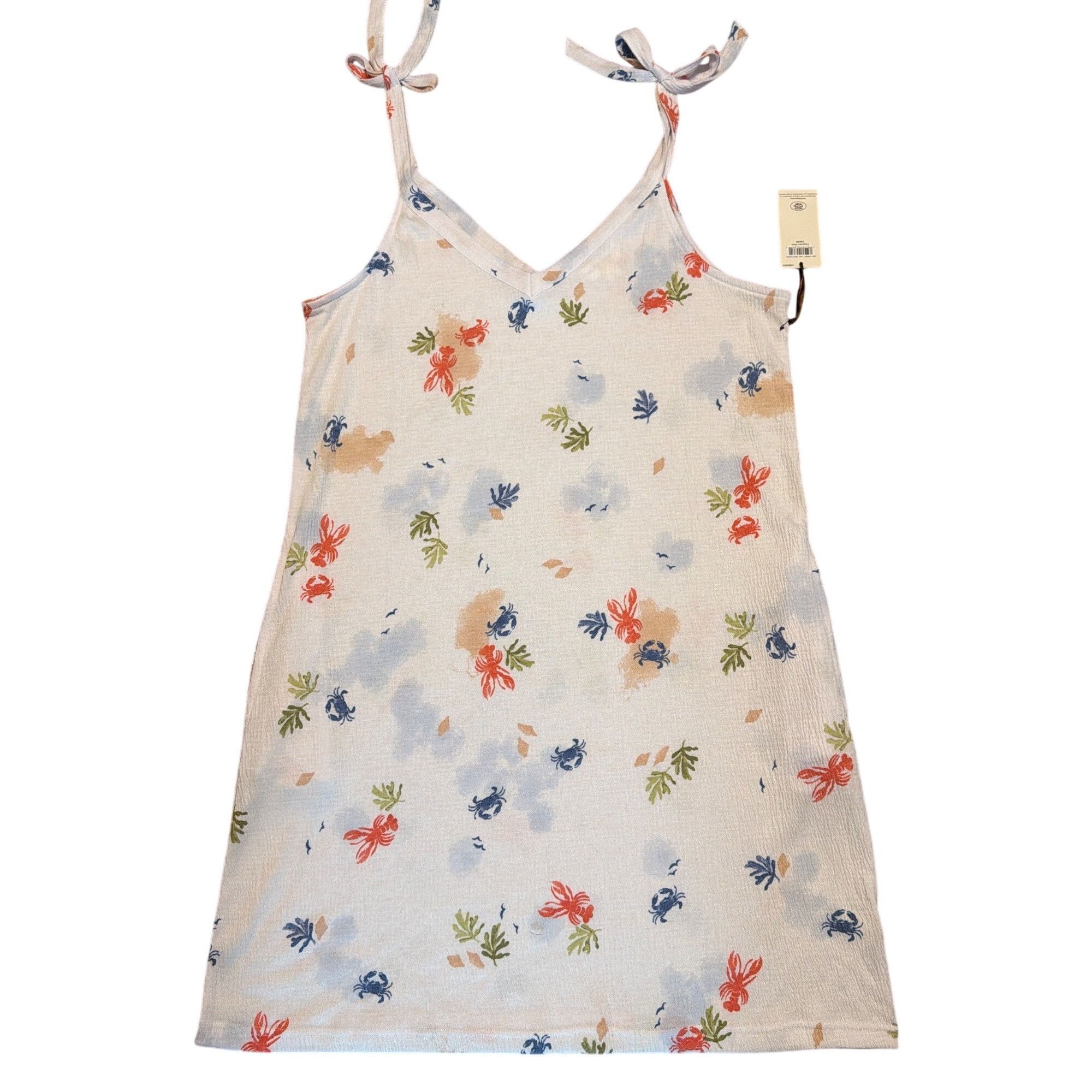 Laura Ashley Laura Ashley White Lobster Crabs Sleeveless Nightgown Sand P Size ONE SIZE - 1 Thumbnail