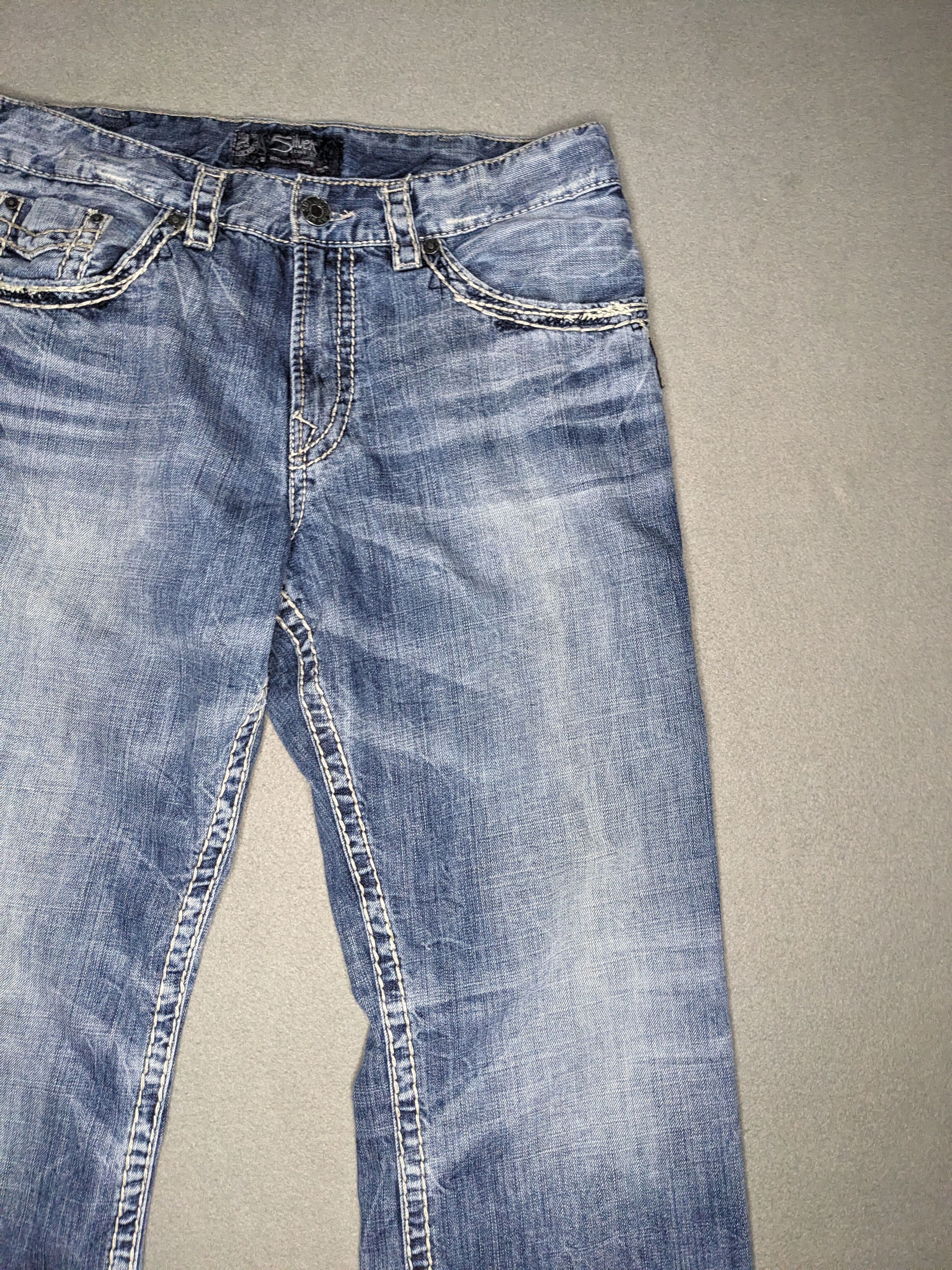 Silver Jeans Co. VTG Silver Jeans 35x33 Grodie Flap Thick Stitch Denim Y2K Size US 35 - 9 Thumbnail