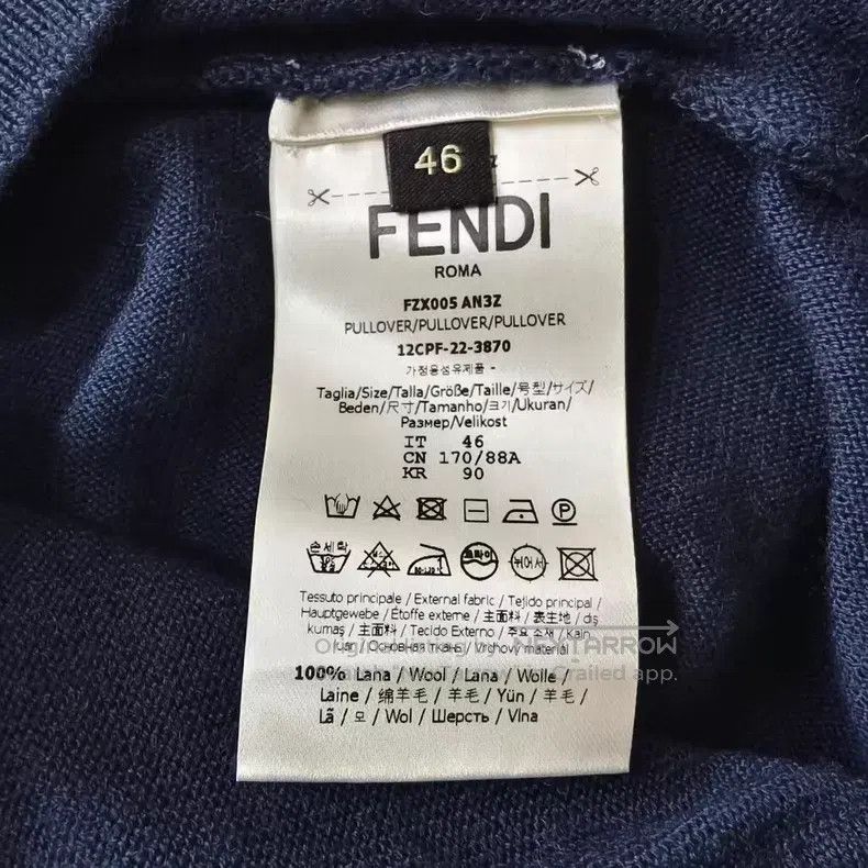 Fendi Fendi Color Block Printed Logo Wool Sweater Size US S / EU 44-46 / 1 - 4 Thumbnail