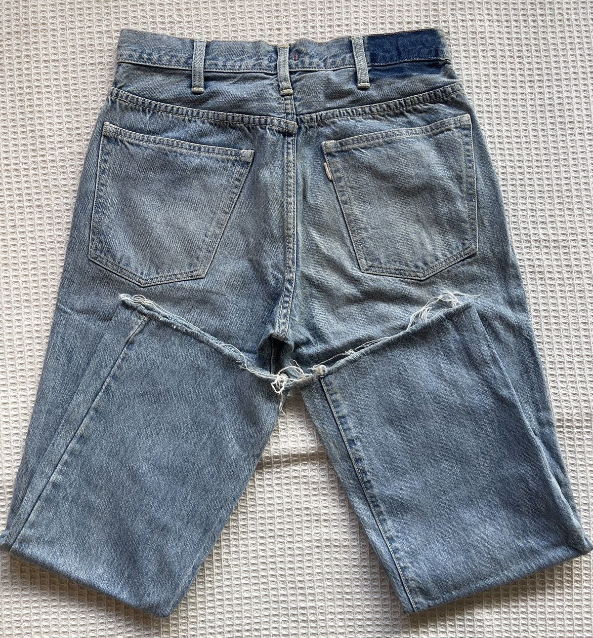 Kaptain Sunshine Vintage 90s🔥KAPTAIN SUNSHINE🔥Distressed Light Wash Denim Size US 29 - 4 Thumbnail