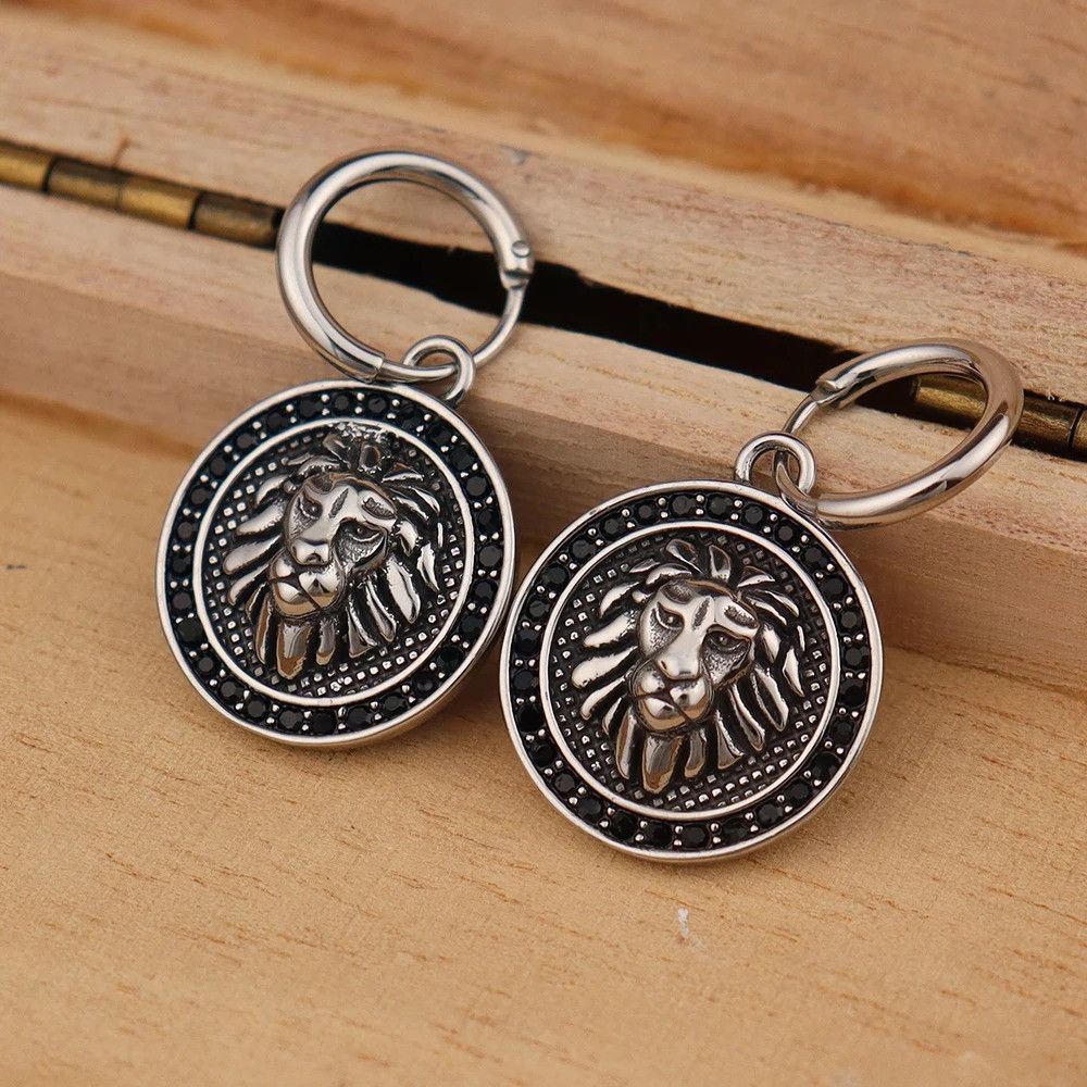 Jewelry Lion Head Earring Size ONE SIZE - 5 Thumbnail