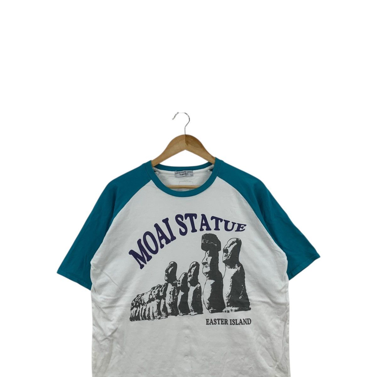 Other UNESCO NGO JAPAN Moai Statue Easter Island Tee Shirt Top Size L / US 10 / IT 46 - 2 Thumbnail
