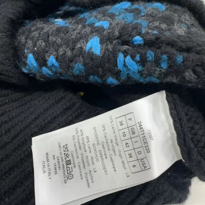 Dior Dior FW22 Black Knit Vest with Zodiac Pattern 0079-2507 Size M / US 6-8 / IT 42-44 - 4 Thumbnail