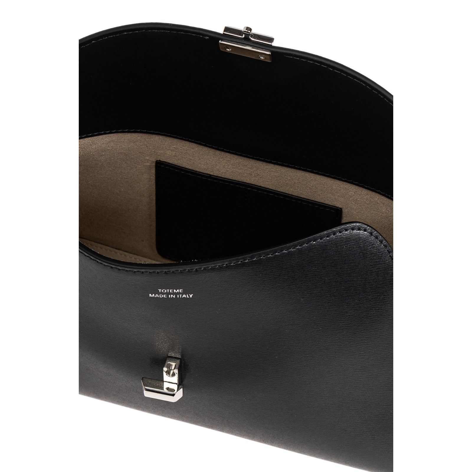 Toteme TOTEME T-lock Black Leather Clutch Bag New & Authentic Size ONE SIZE - 4 Thumbnail