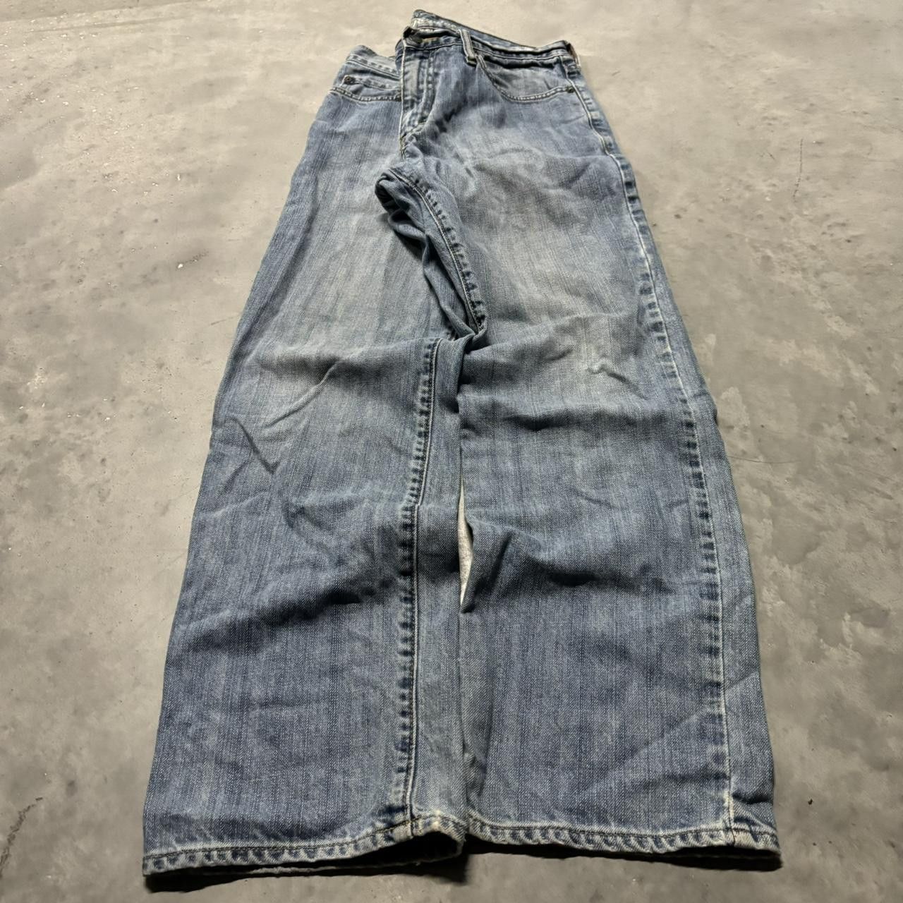 Japanese Brand × Vintage Crazy Vintage Y2K/2000s Grunge Faded Medium Wash Essential Denim Jeans! Size US 30 / EU 46 - 3 Thumbnail