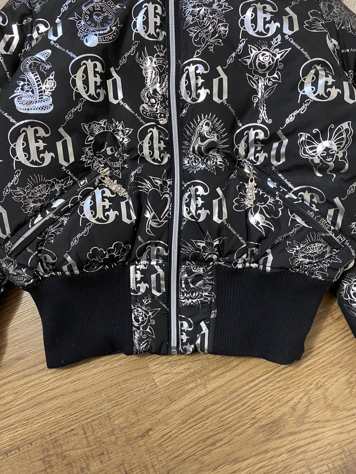 Ed Hardy VINTAGE ED HARDY BY CHRISTIAN AUDIGIER DOWN PUFFER JACKET Size M / US 6-8 / IT 42-44 - 4 Thumbnail