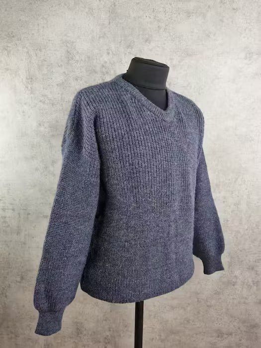 Barbour × Vintage Vintage 90s Barbour Fisherman Wool Sweater Size US L / EU 52-54 / 3 - 12 Thumbnail