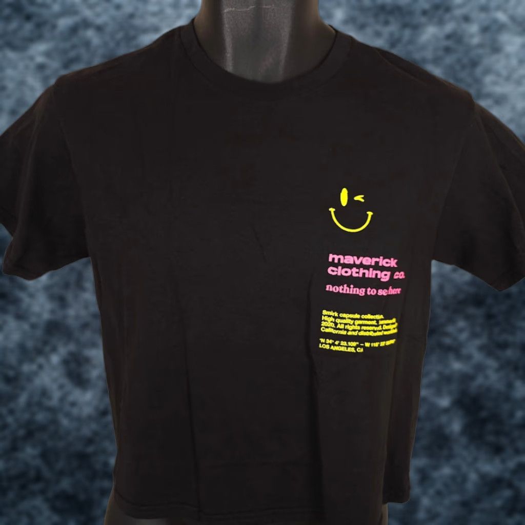 Vintage Maverick Crop Top T Shirt Womens Size Large Black Logan Paul Streetwear Size L / US 10 / IT 46 - 1 Thumbnail
