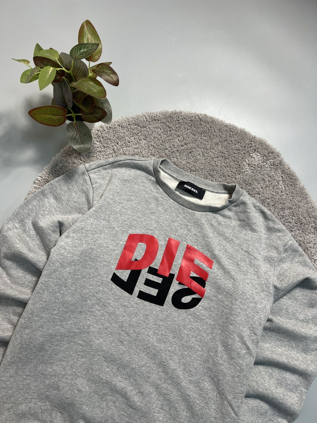 Diesel × Vintage Rare Vintage Diesel Sweatshirt Big Logo Size US XL / EU 56 / 4 - 2 Thumbnail