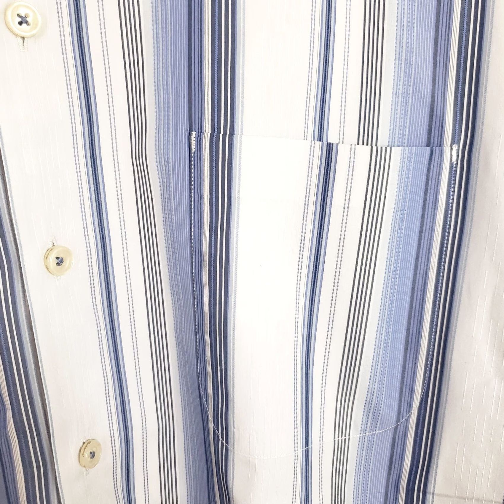 Tommy Bahama Tommy Bahama Shirt Mens L Blue White Striped Long Sleeve Button Up Cotton Polyester Size US L / EU 52-54 / 3 - 4 Thumbnail