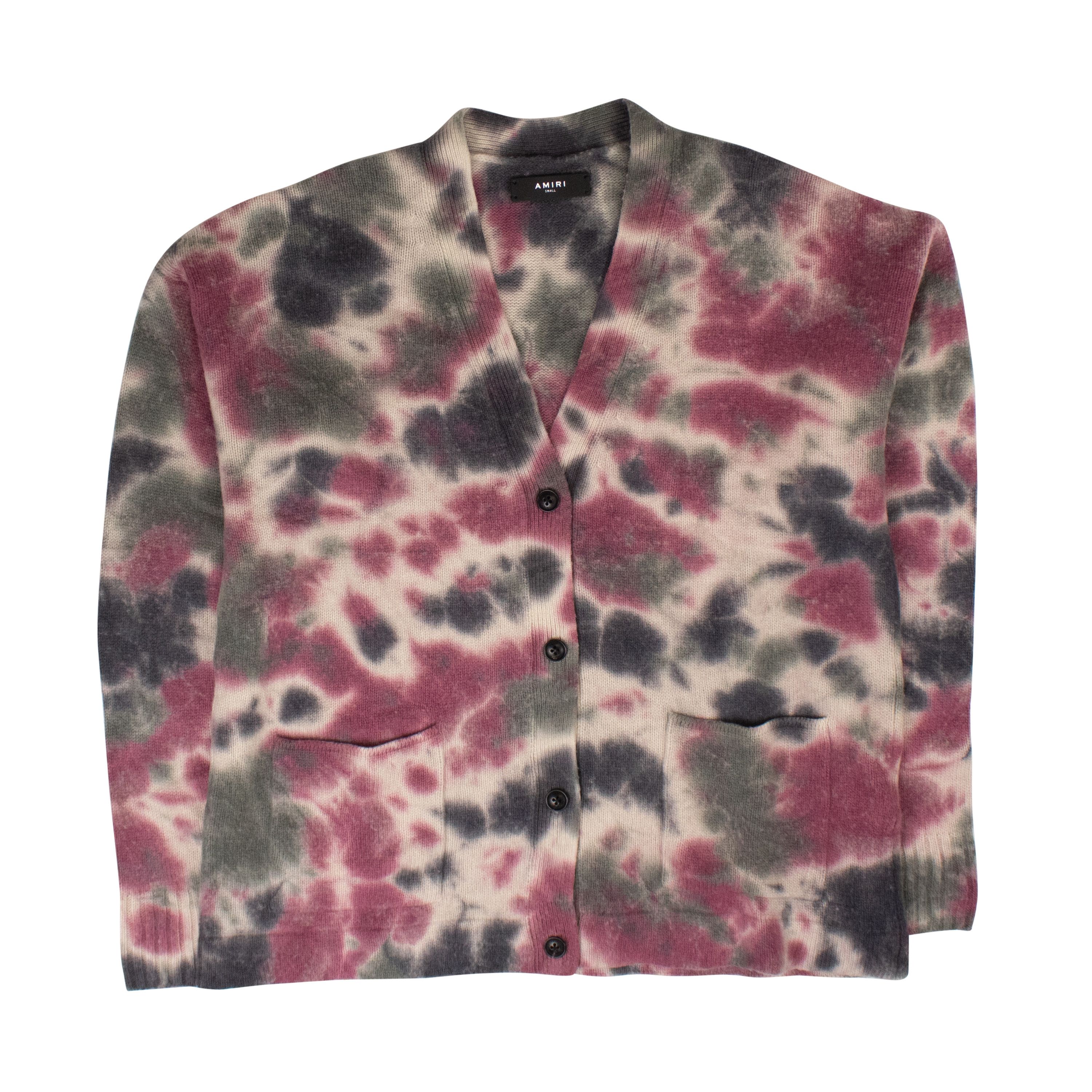 image of Amiri Multicolored Tie Dye Cashmere Cardigan Size S, Women's