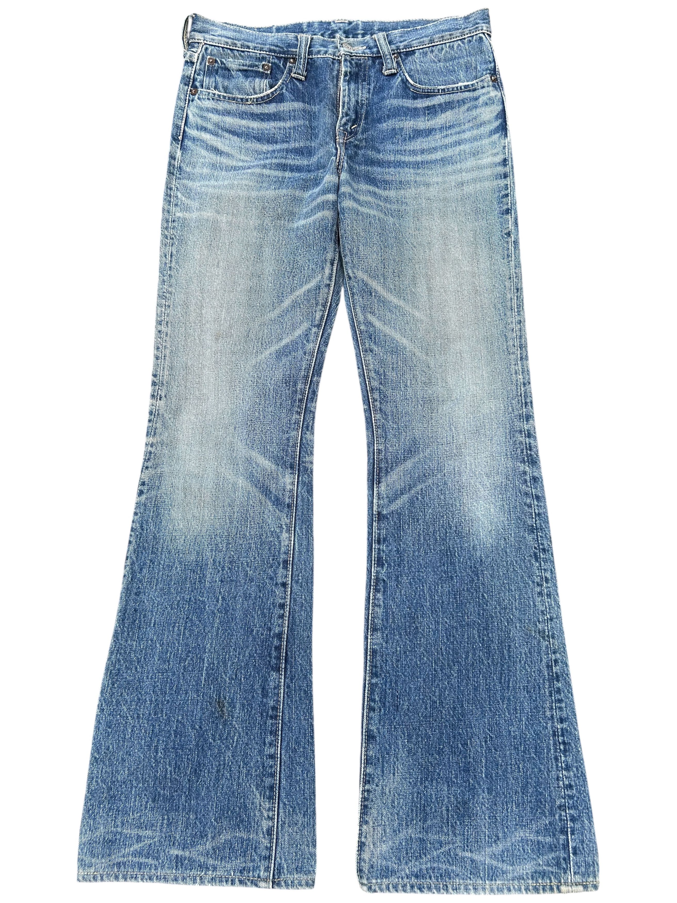 Kapital Flare Sugar Cane Vintage Distressed Denim Jeans Size US 31 - 1 Thumbnail