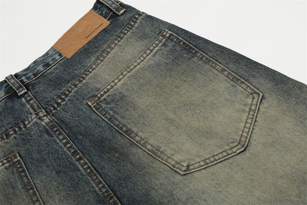 Vintage Men's Heavy Wash Distressed Vintage Casual Loose Fit Jeans Size US 32 / EU 48 - 5 Thumbnail