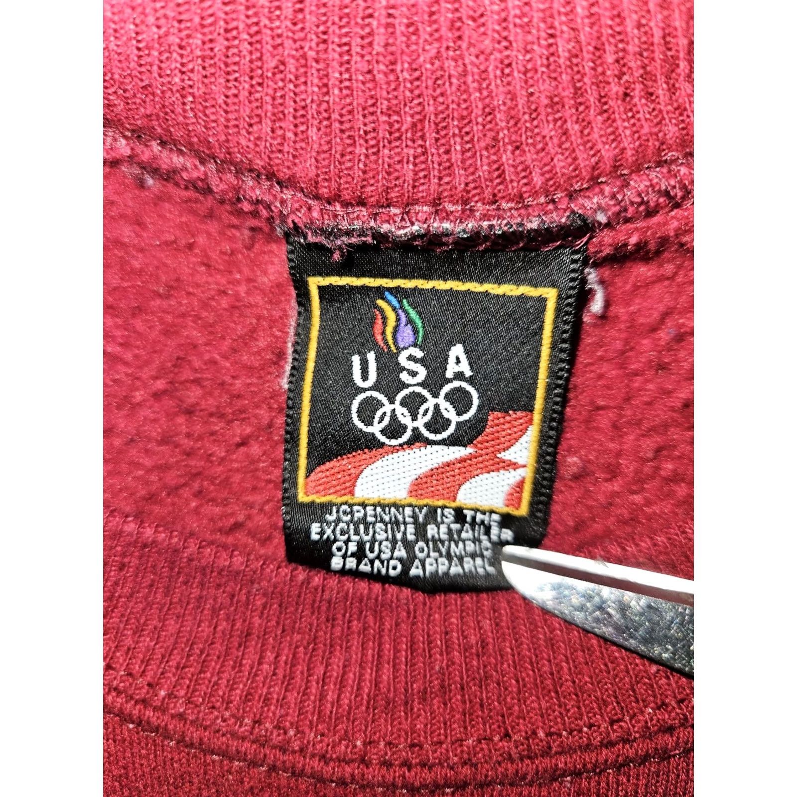 JCPenney VINTAGE USA Olympics Sweatshirt Crewneck Mens XL Red 90s JC Penney Pullover Size US XL / EU 56 / 4 - 3 Thumbnail