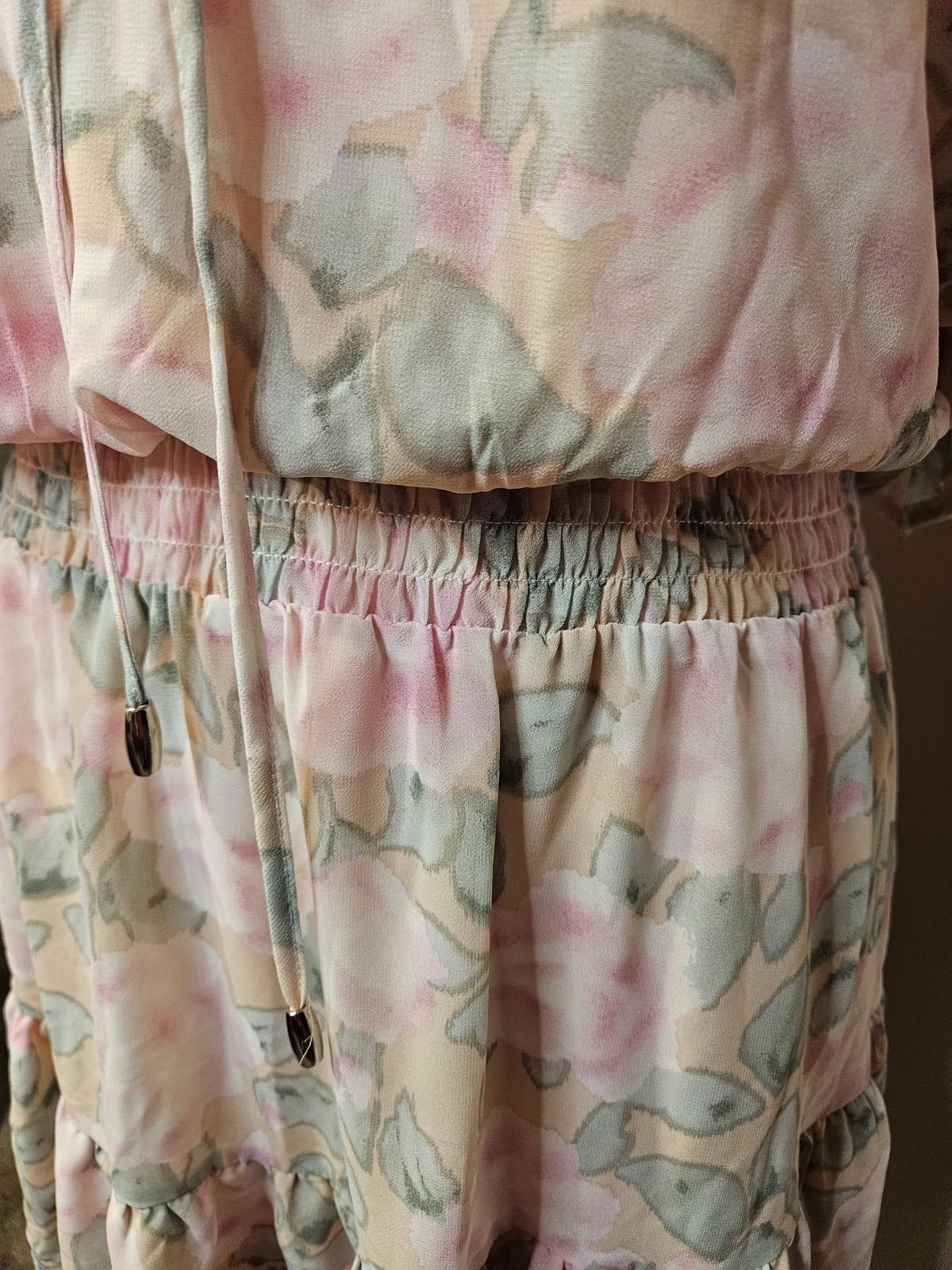 Designer Chicsoul "Lets Go Out Tonight Dress" In Blush Floral #447 Size XXL / US 16-18 / IT 52-54 - 7 Thumbnail