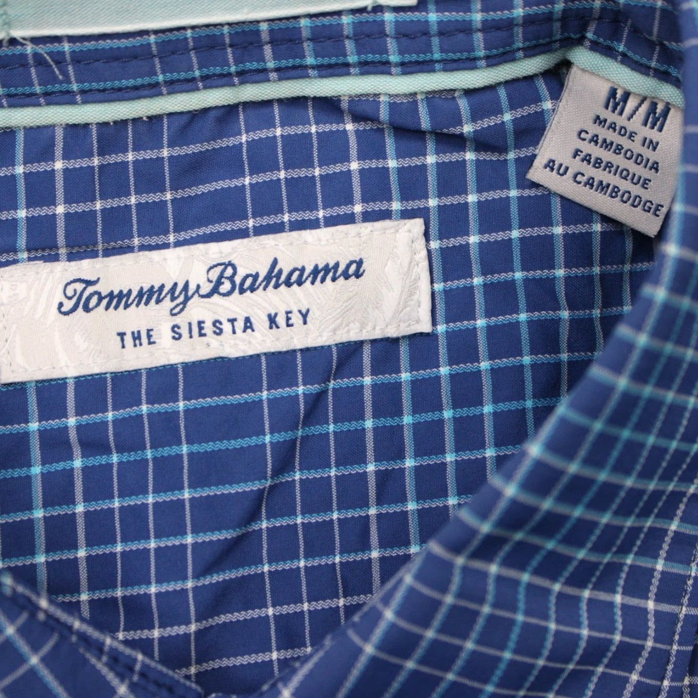 Tommy Bahama Tommy Bahama Shirt Mens Medium Blue Siesta Key Nylon Stretch Long Sleeve Vented Shirt Size US M / EU 48-50 / 2 - 5 Thumbnail