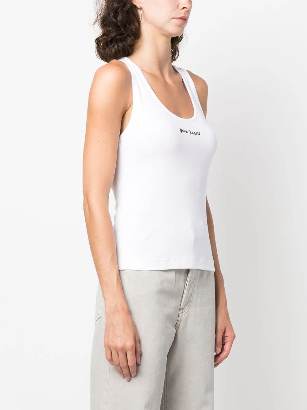 Palm Angels o1y1225 Tank Top in White Size S / US 4 / IT 40 - 2 Thumbnail