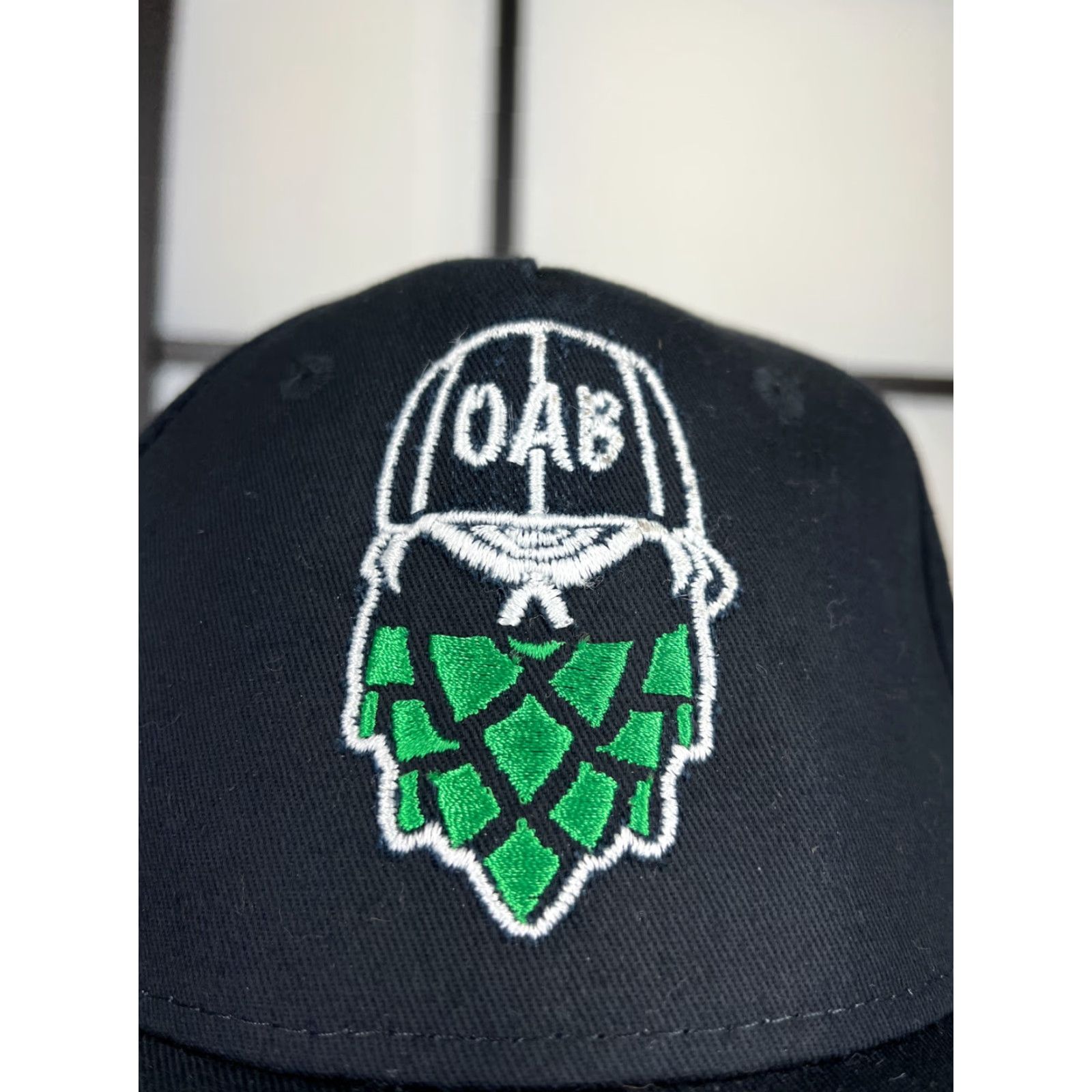 Vintage Over A Barrel Brewing Hat Cap Strap Back Adult Black Embroidered Beer Cotton A Size ONE SIZE - 2 Thumbnail