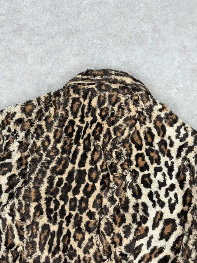 Dolce & Gabbana 2000s Dolce & Gabbana Beige Faux Fur Leopard Shirt Size S / US 4 / IT 40 - 6 Thumbnail
