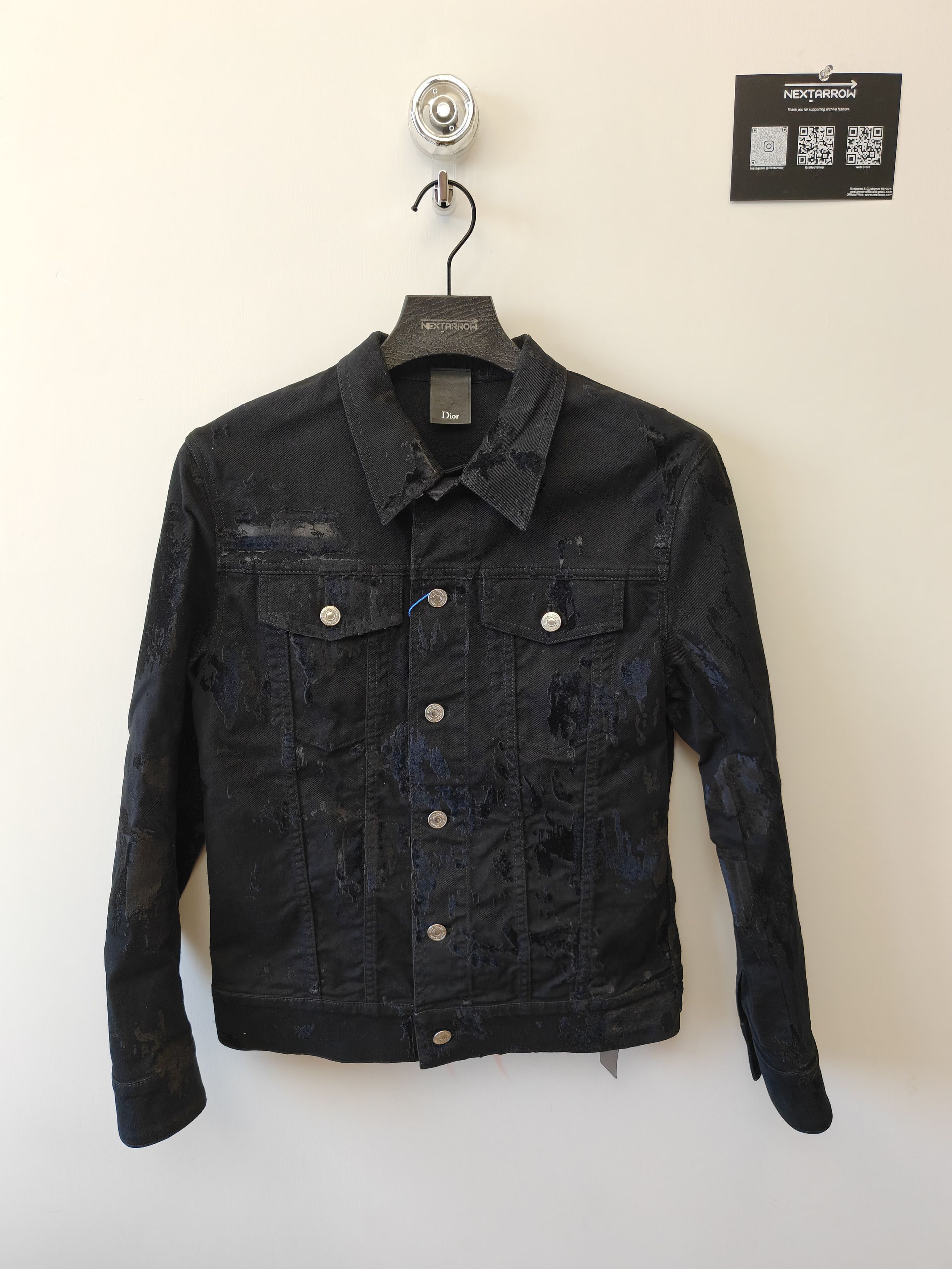 Dior × Hedi Slimane ss04 dior homme destroyed denim jacket by hedi