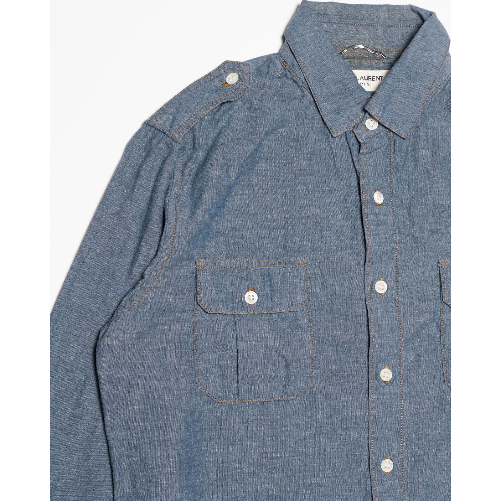 Saint Laurent Paris Saint Laurent Paris Denim Button Up shirt Size US S / EU 44-46 / 1 - 3 Thumbnail