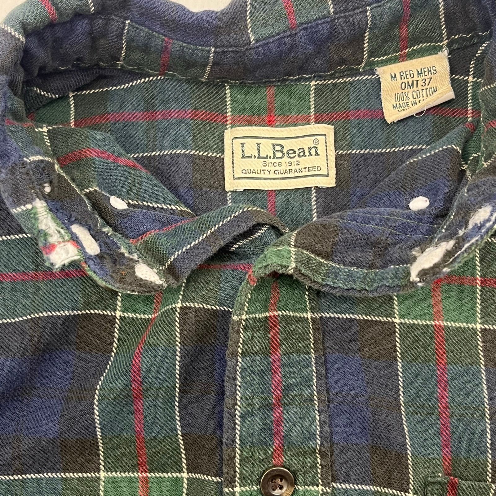 L.L. Bean L.L. Bean Plaid Long Sleeve Flawed Cotton Button Down Shirt Size US M / EU 48-50 / 2 - 4 Thumbnail