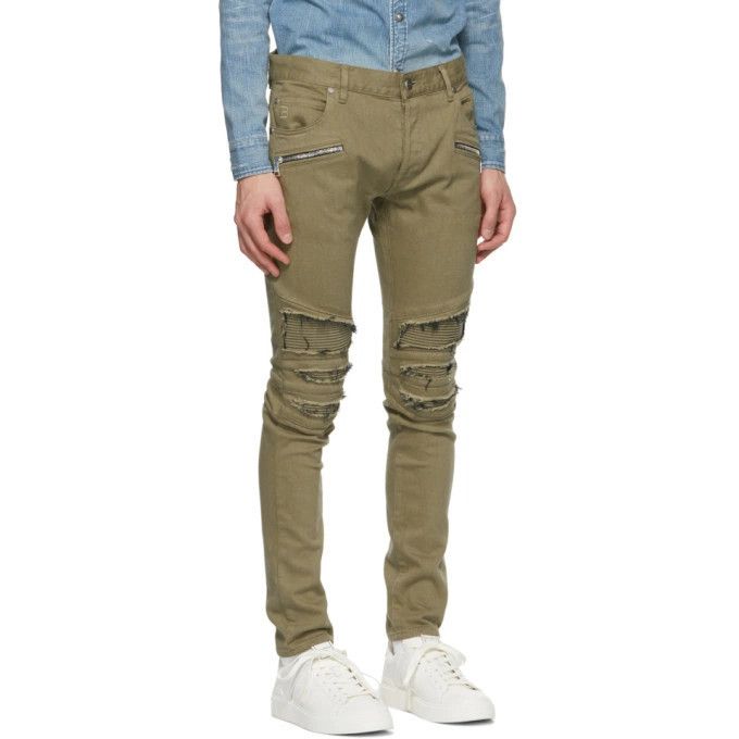 Balmain o1y0426 Denim Pant in Military Green Size US 32 / EU 48 - 2 Thumbnail