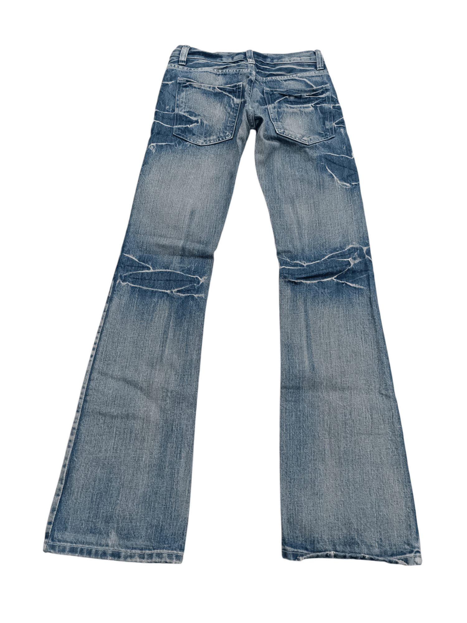 Japanese Brand Flared K.U.I Whiskers Faded Boot Cut Jeans Size US 28 / EU 44 - 12 Thumbnail