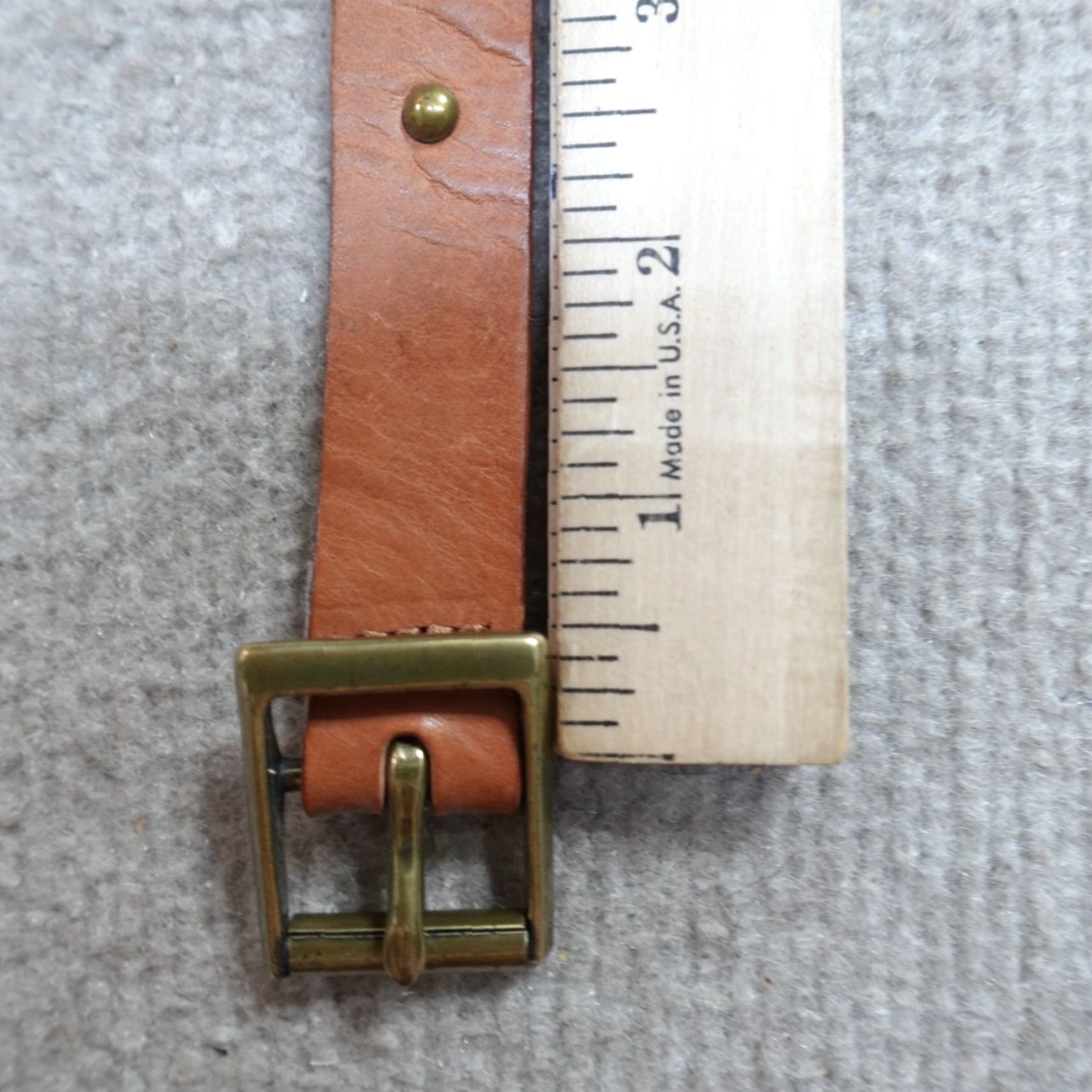 J.Crew VINTAGE J.Crew Belt Women Small Brown Leather Studded Punk Rock Belt Slim Fashion Belt S Size ONE SIZE - 3 Thumbnail